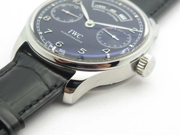 MIROTIME 0408 Portuguese Real PR Real Annual Calendar IW5035 YLF 1:1 Best Edition Black Dial On Leather Strap A Soft 7240